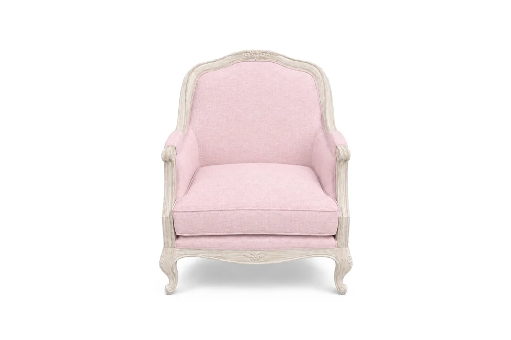 Armchair Victoria II Vải Linen Rosy