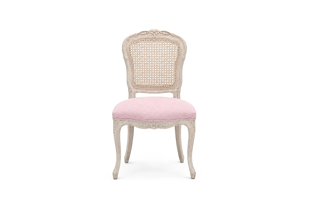 Ghế Ăn Không Tay Victoria II Vải Linen Rosy